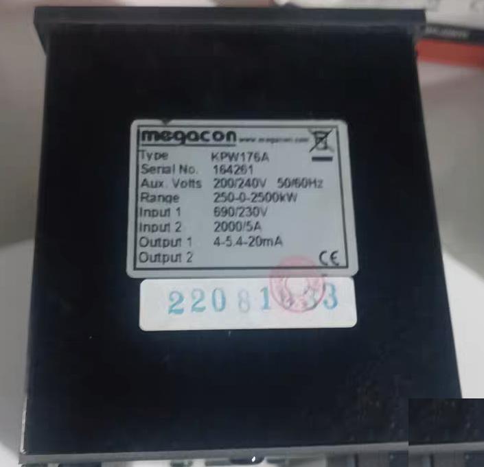 98 megacon KRW176A 2000kW 200 240V 50 60Hz 4-5 4-20mA megacon KRW176A 2000kW 200 240V 50 60Hz 4-5 4-20mA