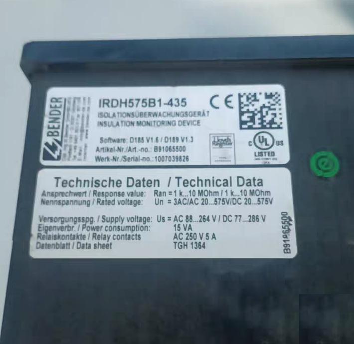 99 BENDER IRDH575B1-435 LCD AC DC BENDER IRDH575B1-435 LCD AC DC 1k-10MΩ AC 20-575V DC 20-575V