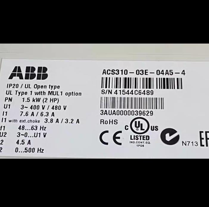 ABB ACS310-03E-04A5-4 1 5KW