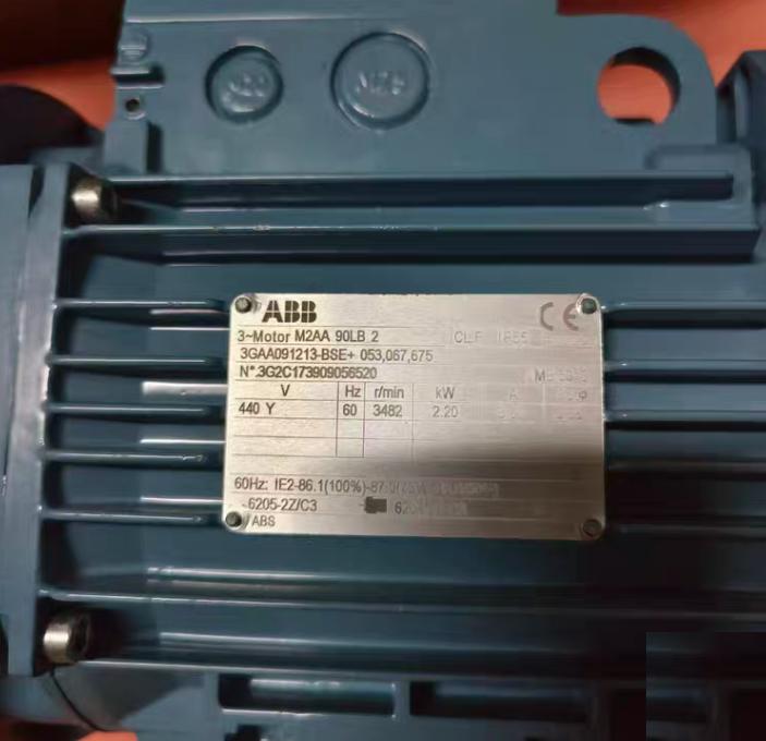 ABB M2AA 90LB 2 3GAA091213-BSE 440V 60Hz 2 2kW 3482 IP55