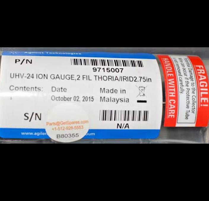 AGILENT 9715007 UHV-24 ION GAUGE 2 FIL THORIA IRID 2 75 IN