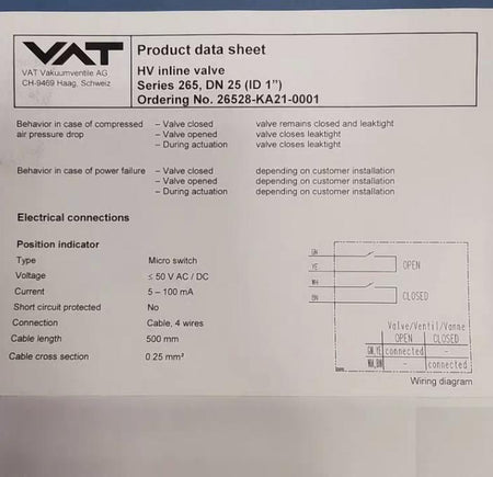 AGILENT VAT VALVE X3202-60079 ALUMINUM INLINE BLOCK A O NW25KFVAT P N 26528-KA21