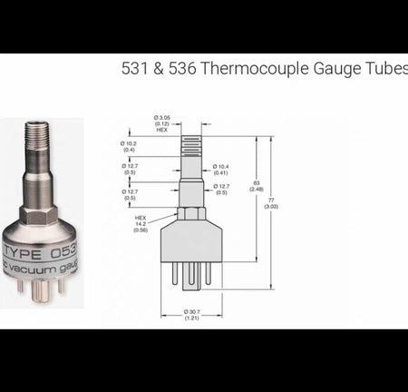 AGILENT Varian F0472301 531 TC GAUGE 1 8 NPT 14 KF16 KF25 F0472310 5 1 4 FVCR 1999