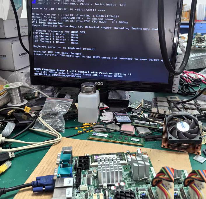 AIMB-210G2 CPU 1 6GHz CPU 2G DDR2 533