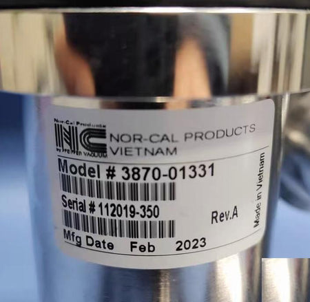 AMAT 3870-01331 KF50 Nor-Cal Products 3870-01331 Rev A in line pneumatic valve 9 2023 2
