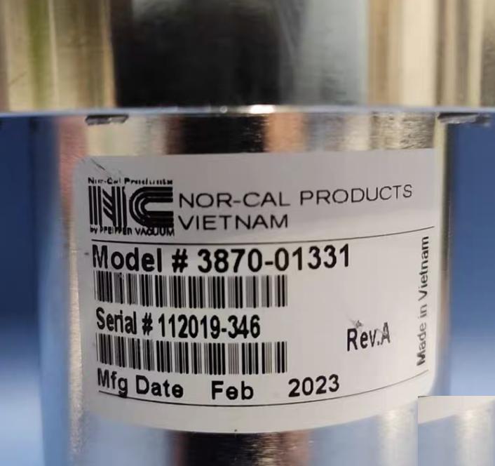 AMAT 3870-01331 KF50 Nor-Cal Products 3870-01331 Rev A in line pneumatic valve 9 2023 2