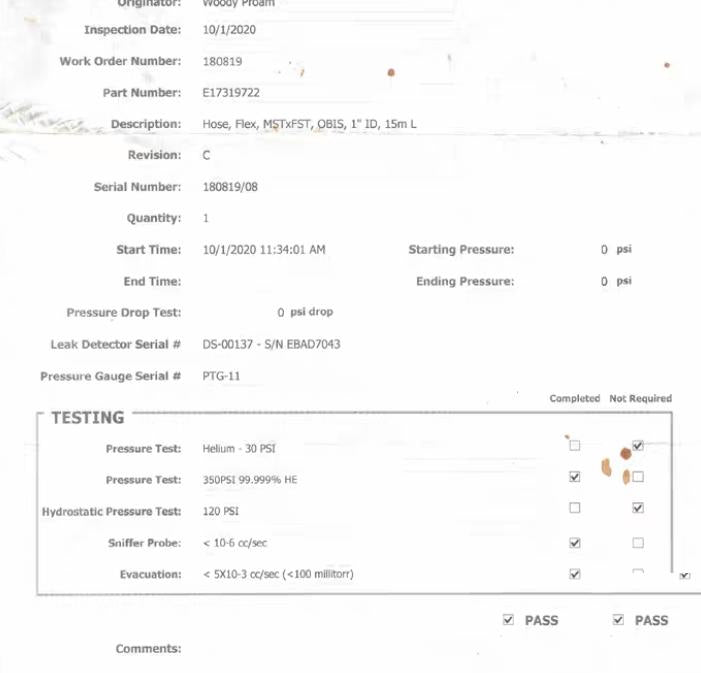 AMAT E17319720 OBIS 1 MST FST 5MAMAT E17319721 OBIS 1 MST FST 8MAMAT E17319722 OBIS 1 MST FST 15M 350PSIG CTI-CRYOGENICS SHI SUMITOMO 8 15