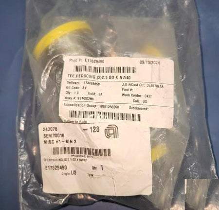 AMAT E17629490 TEE REDUCING 2 2 5 OD X NW40KF