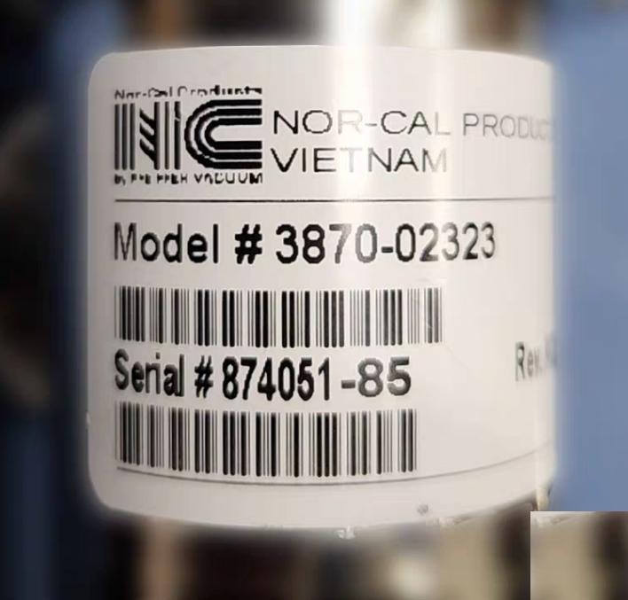 AMAT NOR-CAL 3870-02323 4 APPLIED MATERIALS NOR-CAL VALVE PNEU INLINE 1 NW25 VIT-SEAL 3870-02323
