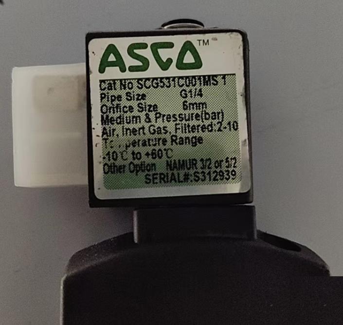 ASCO SCG531C001MS 24VDC 6mm 10bar
