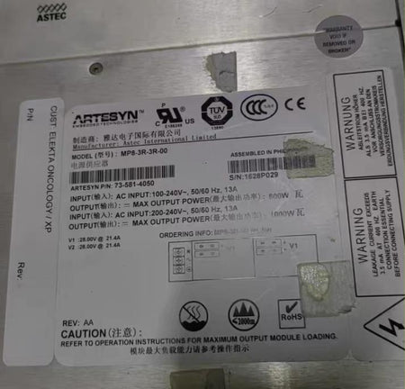 ASTEC MP8-3R-3R-00     800W 1000W        100-240V   28V 21 4A
