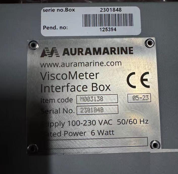AURAMARINE ViscoMeter Interface Box N903138 100-230VAC 6W 2
