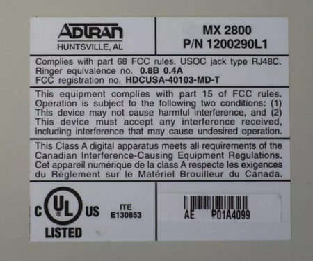 MX2800 or21x 1200290L1