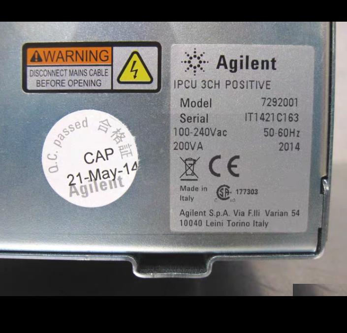 Agilent 7292001 IPCU 3CH Positive Ion Pump Control Unit Controller 8 10