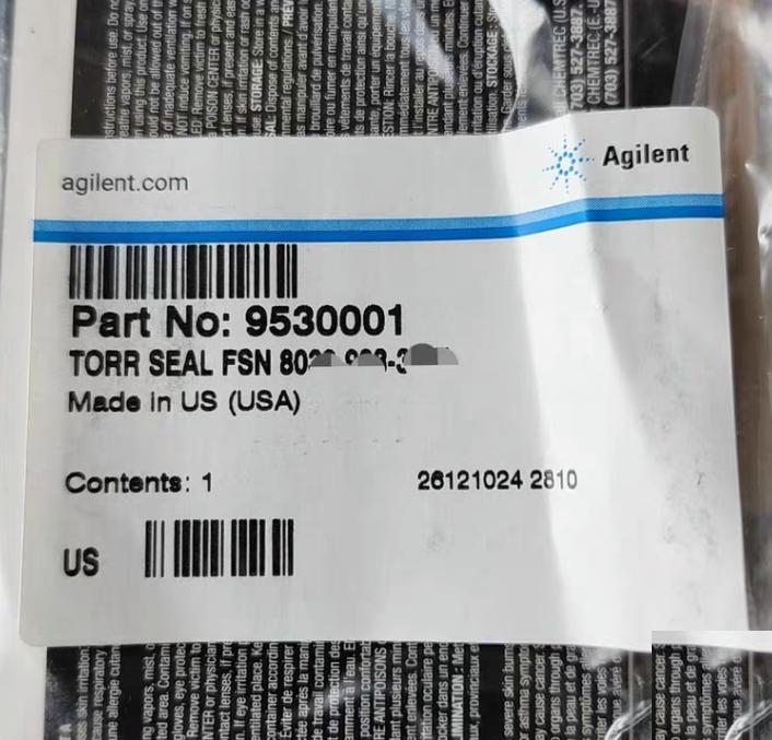 Agilent Torr Seal 9530001 AB USED BY SEP 2027 2027 9 950 950 1 13 0 98 824 4 8 Torr Seal® epoxy is resin seals vacuum leaks Torr Seal can be used at pressures of 10-9torr Torr Seal can bond to a variety of materials including glass metal and ceramics