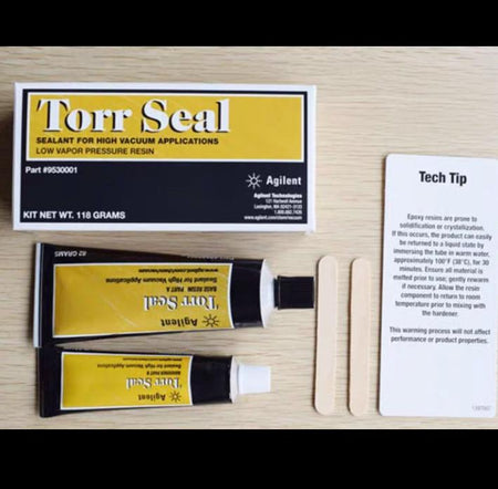 Agilent Torr Seal 9530001 AB USED BY SEP 2027 2027 9 950 950 1 13 0 98 824 4 8 Torr Seal® epoxy is resin seals vacuum leaks Torr Seal can be used at pressures of 10-9torr Torr Seal can bond to a variety of materials including glass metal and ceramics