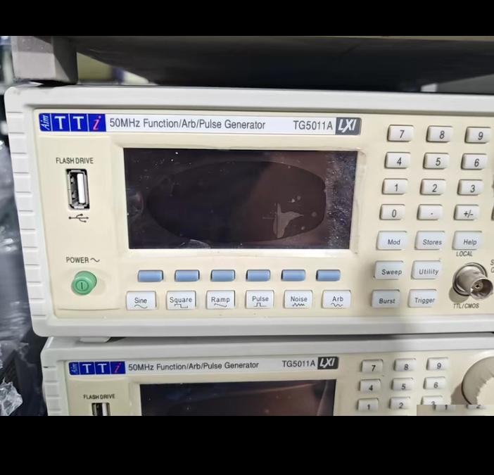 Aim-TTi TG5011A 50MHz dds prbs sin x x 0 001mhz 50MHz 14 1μHz μ v 20mV 20V Peak Peak 50ohms - 128K 125MS s USB LCD am fm pm pwm f bspk sum prbs windows plus USB LAN LXI