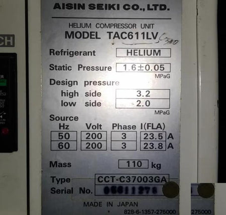 Aisin TAC611LV 3 208V