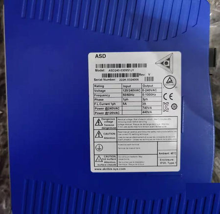 Akribis ASD240-0309S1J1 Rev V 2 120 240VAC 0-240VAC 1 3 740VA