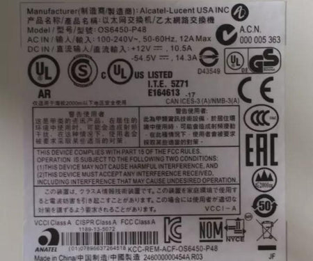 Alcatel-Lucent OS6450-P48 1GbE 10Gb