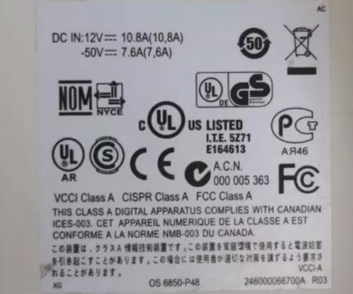 Alcatel-Lucent OS6850-P48L 100Base-T RJ45