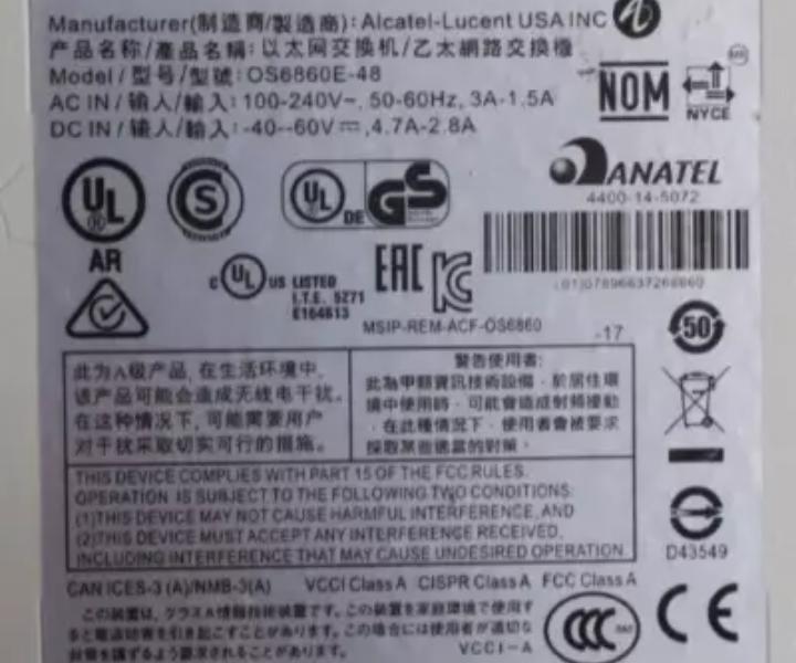 Alcatel-Lucent OS6860E-48 1GbE