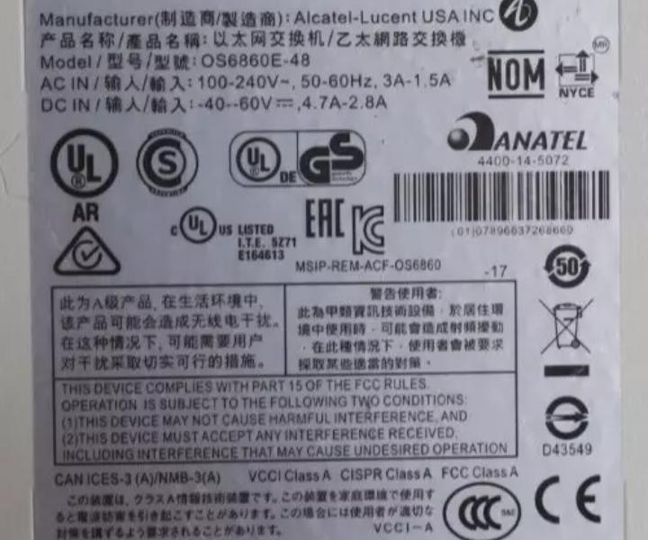 Alcatel-Lucent OS6860E-48 1GbE