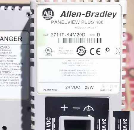 Allen-Bradley PanelView Plus 400 2711P-K6C20D2711P-B4C20A2711P-K4M3A2711P-RN32711P-K4M5A2711P-K4M20D8 24VDC 100-240V AC ★ 2711P-K4M20D8 24VDC 100-240V AC ★