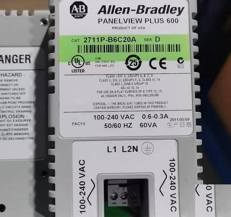 Allen-Bradley PanelView Plus 400 2711P-K6C20D2711P-B4C20A2711P-K4M3A2711P-RN32711P-K4M5A2711P-K4M20D8 24VDC 100-240V AC ★ 2711P-K4M20D8 24VDC 100-240V AC ★