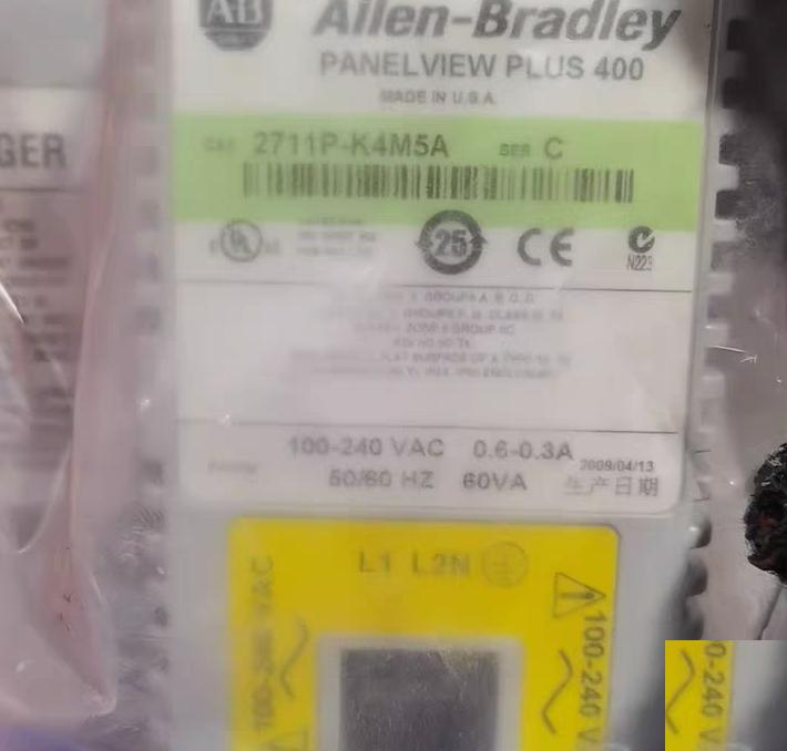 Allen-Bradley PanelView Plus 400 2711P-K6C20D2711P-B4C20A2711P-K4M3A2711P-RN32711P-K4M5A2711P-K4M20D8 24VDC 100-240V AC ★ 2711P-K4M20D8 24VDC 100-240V AC ★