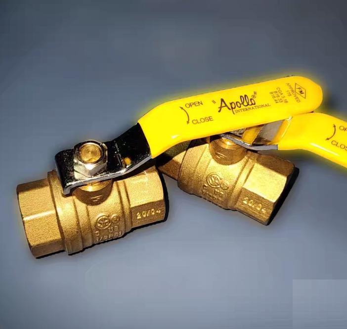 Apollo 94A-103-01 21 Apollo™ 94A-103-01 2-Piece Ball Valve 1 2 FNPT Brass Body Full Port Gas PTFE 600 psi Max Pressure CWP
