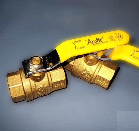 Apollo 94A-103-01 21 Apollo™ 94A-103-01 2-Piece Ball Valve 1 2 FNPT Brass Body Full Port Gas PTFE 600 psi Max Pressure CWP