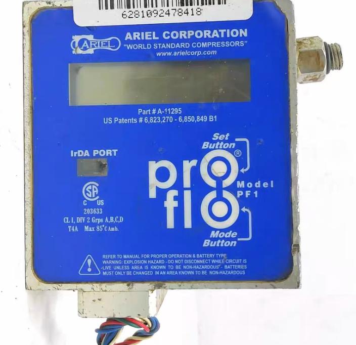 Ariel Corporation PF1 A-11295 Proflo Lubrication Compressor Monitor