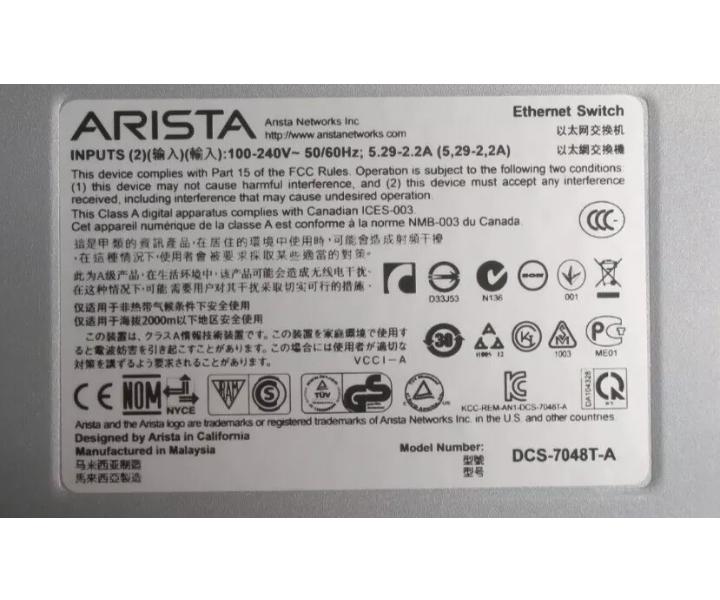 7048T-A DCS-7048T-A-R RJ45 10Gb