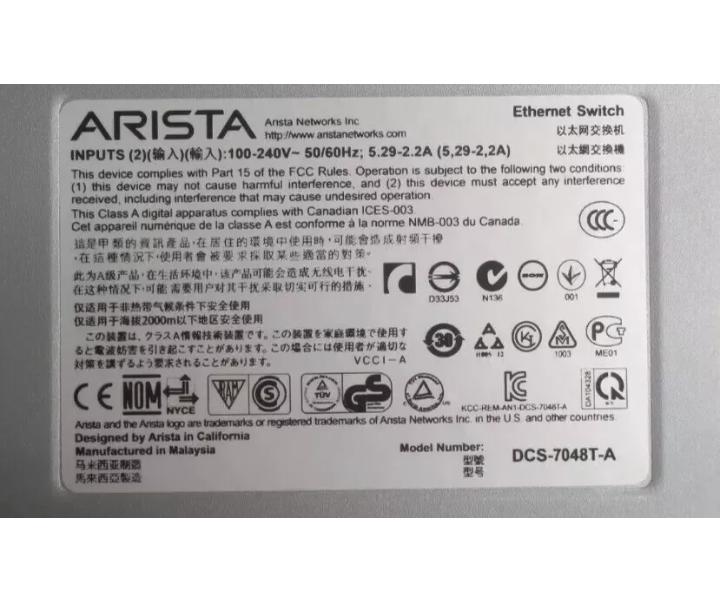 7048T-A DCS-7048T-A-R RJ45 10Gb