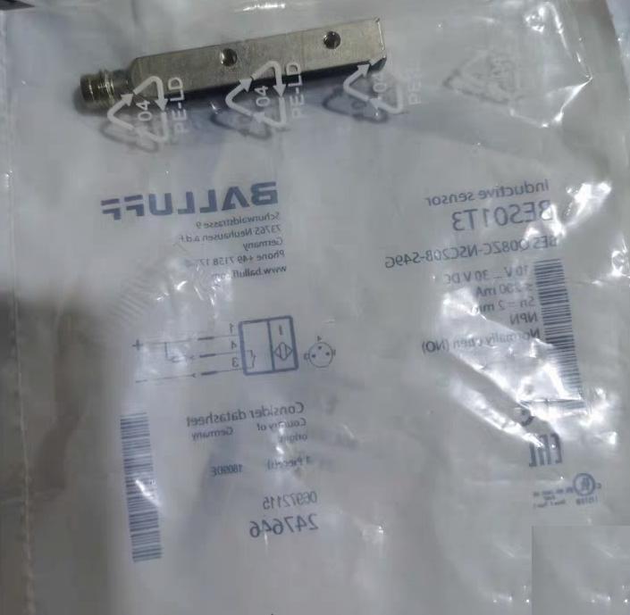 BALLUFF BES01T3 BES Q08ZC-NSC20B-S49G 10-30V DC 200mA NPN NO 2mm 7