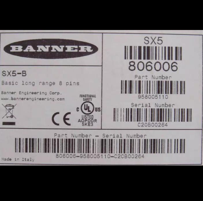 BANNER SX5-B 806006 958005110