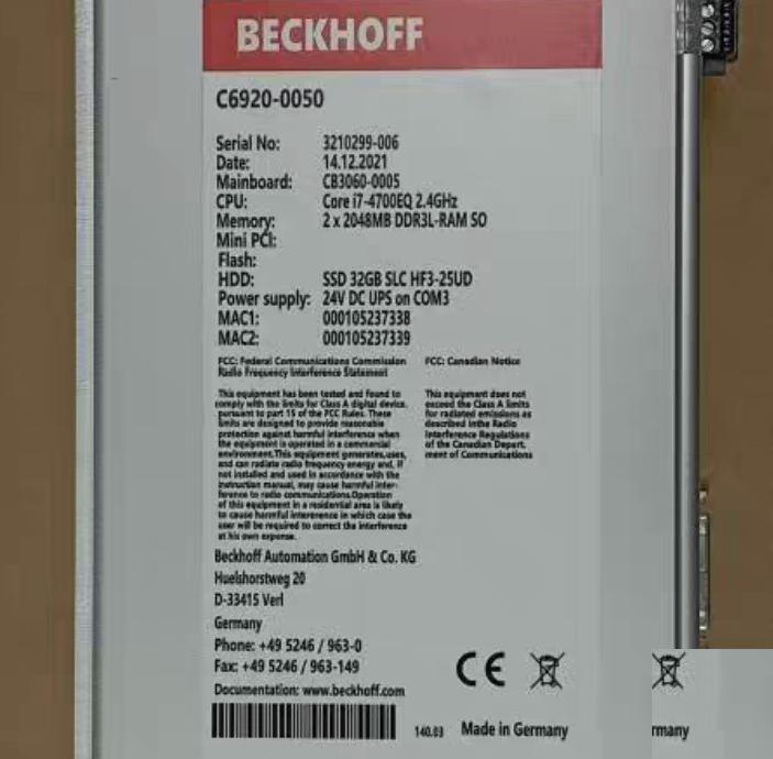 BECKHOFF C6920-0050