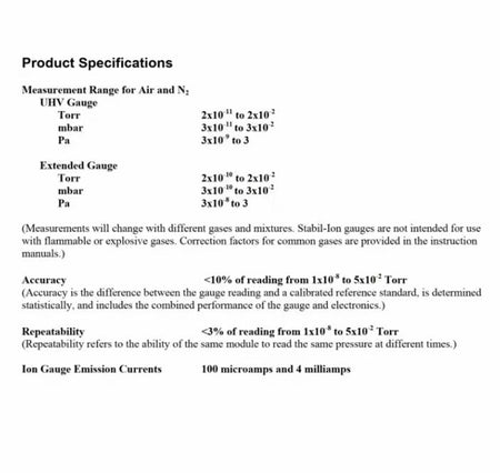 BROOKS 347 Stabil-Ion® Modular Vacuum Pressure Transducers This product is no longer available and has been replaced by the 370 Stabil-Ion® Hot-cathode Ionization Vacuum Gauge or the 355 Micro-Ion® Hot Cathode Vacuum Pressure Transducer
