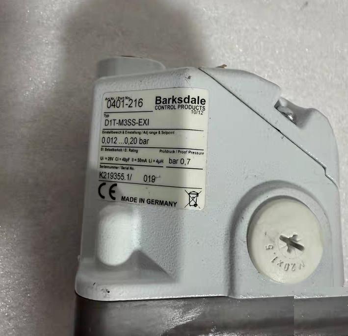 Barksdale D1T-M3SS-EXI 0401-216 0 012-0 20bar 0 05-1 2bar