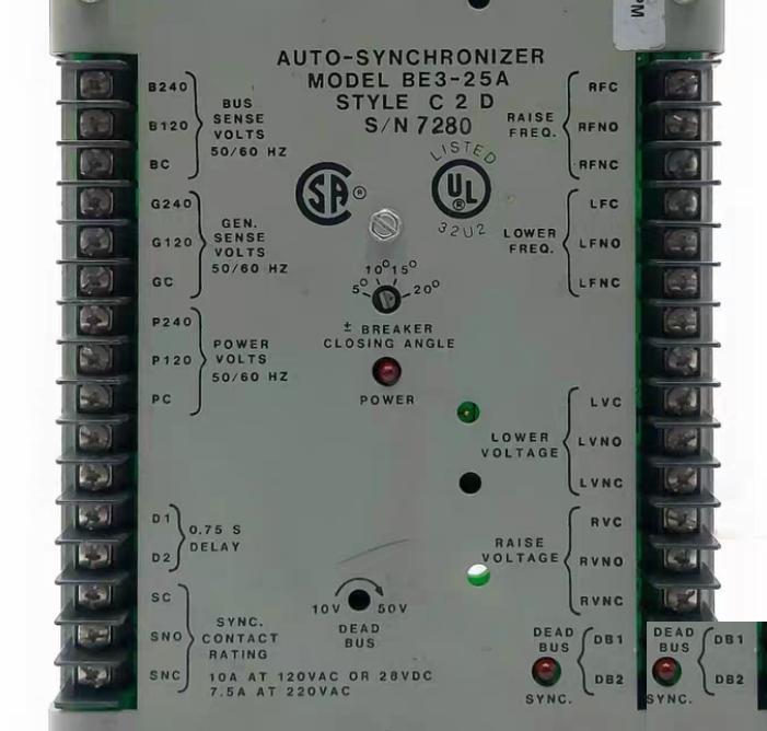 Basler Electric Auto-Synchronizer BE3-25A S No 728