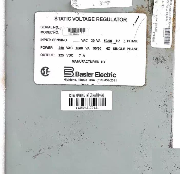 Basler Electric Static Voltage Regulator SR32A2B05B3E