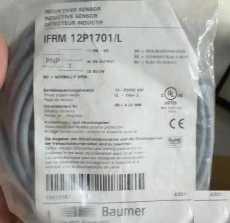 Baumer IFRM 12P1701 L PNP 10-30VDC 4 00mm