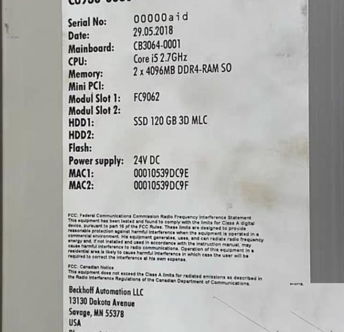 Beckhoff C6930-0060