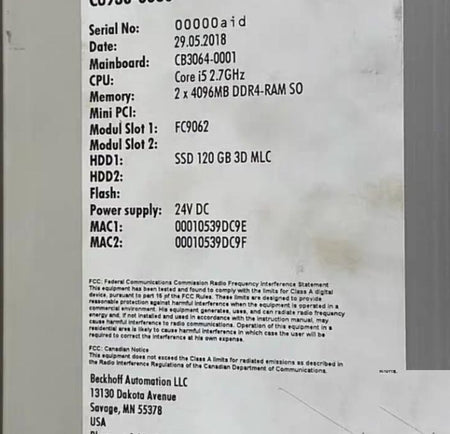 Beckhoff C6930-0060