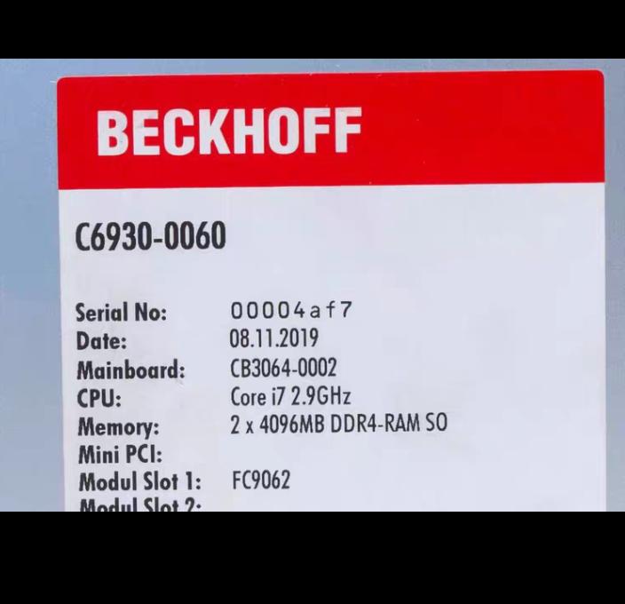 Beckhoff C6930-0060 i7-7700 8GB TwinCAT 3