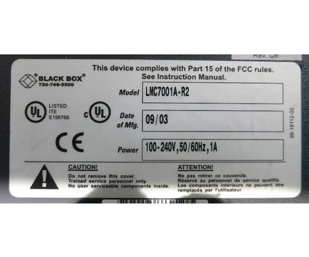 LMC-7001A-R2 100BASE-TX 100BASE-SX