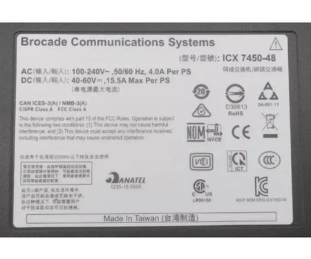 7450-48 ICX7400-4x10GF 1GbE RJ45 4x10Gb