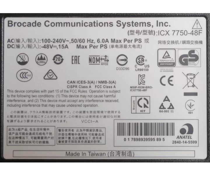 7750-48F ICX7750-6Q 10GbE 40GbE