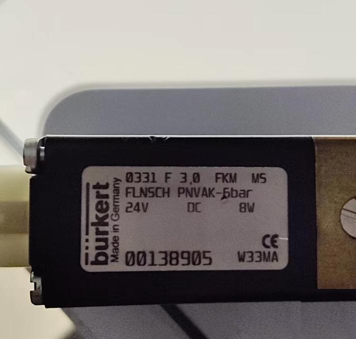 Burkert 0331 F 3 0 24VDC 8W 0-6bar